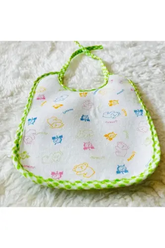 Sıvı Geçirmez Bağcıklı Karışık Desenli 8 Adet Kız Erkek Mama Önlük - 4