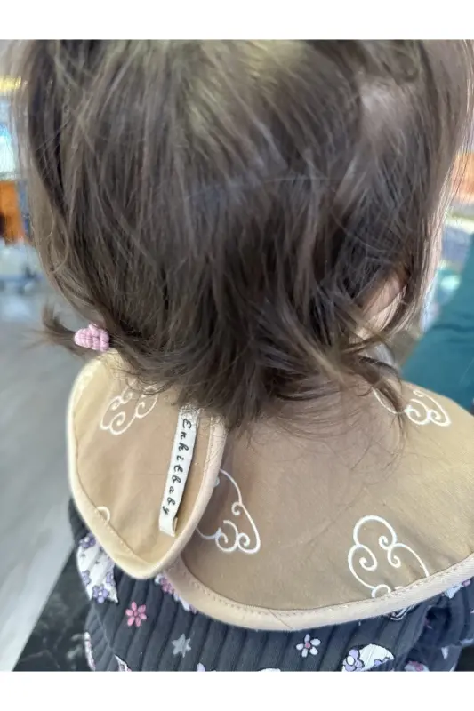 Sıvı Geçirmez Yuvarlak Yaka Bebek Önlük, %100 pamuk, 0-2 Yaş - 4