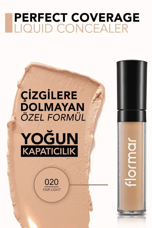 Likit Kapatıcı - Perfect Coverage Concealer - 020 Fair-Light - 8690604558056 - 020 FAIR/LIGHT - 4