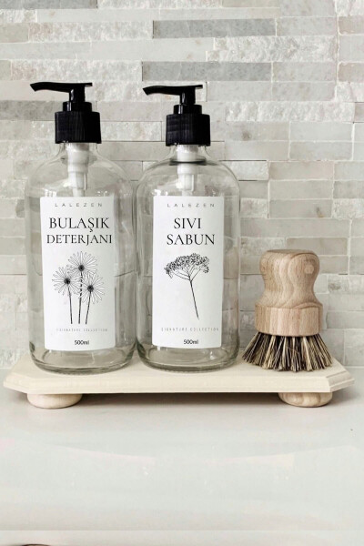Sıvı Sabun Ve Bulaşık Şeffaf Plastik Şişe 500 Ml - Seffaf - LALEZEN