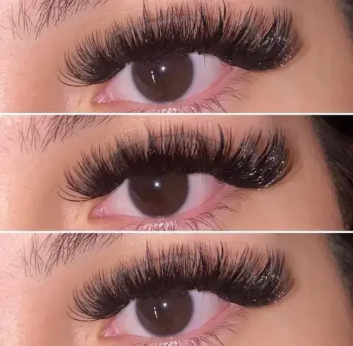 SIVOTE Kiprik o'stirish uchun qisqichlar, 3 dona to'plam - Hacim, Hacim etik, Yupqa 90 gradusli tolali uchli qisqichlar pastel ranglarda, Mega, Hacim va Rus kipriklari uchun ideal - Charm qutichani o'z ichiga oladi - 6