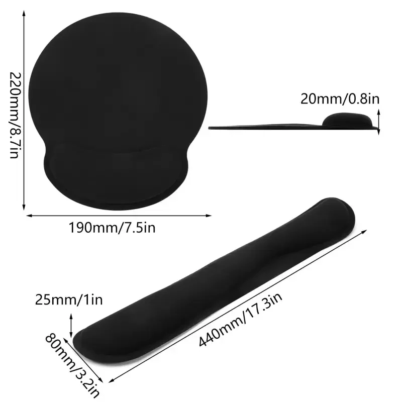 Sixwipe Ergonomic Mouse Pad with Wrist Rest, No Slip Keyboard Wrist Rest and Computer Wrist Support, Memory Foam Wrist Pad for Keyboard for Easy Typing and Hand Pain Relief (Other) - SIXWIPE