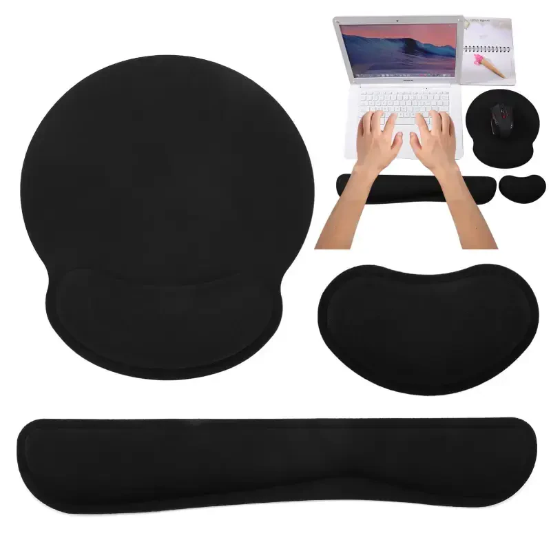 Sixwipe Ergonomic Mouse Pad with Wrist Rest, No Slip Keyboard Wrist Rest and Computer Wrist Support, Memory Foam Wrist Pad for Keyboard for Easy Typing and Hand Pain Relief (Other) - 7