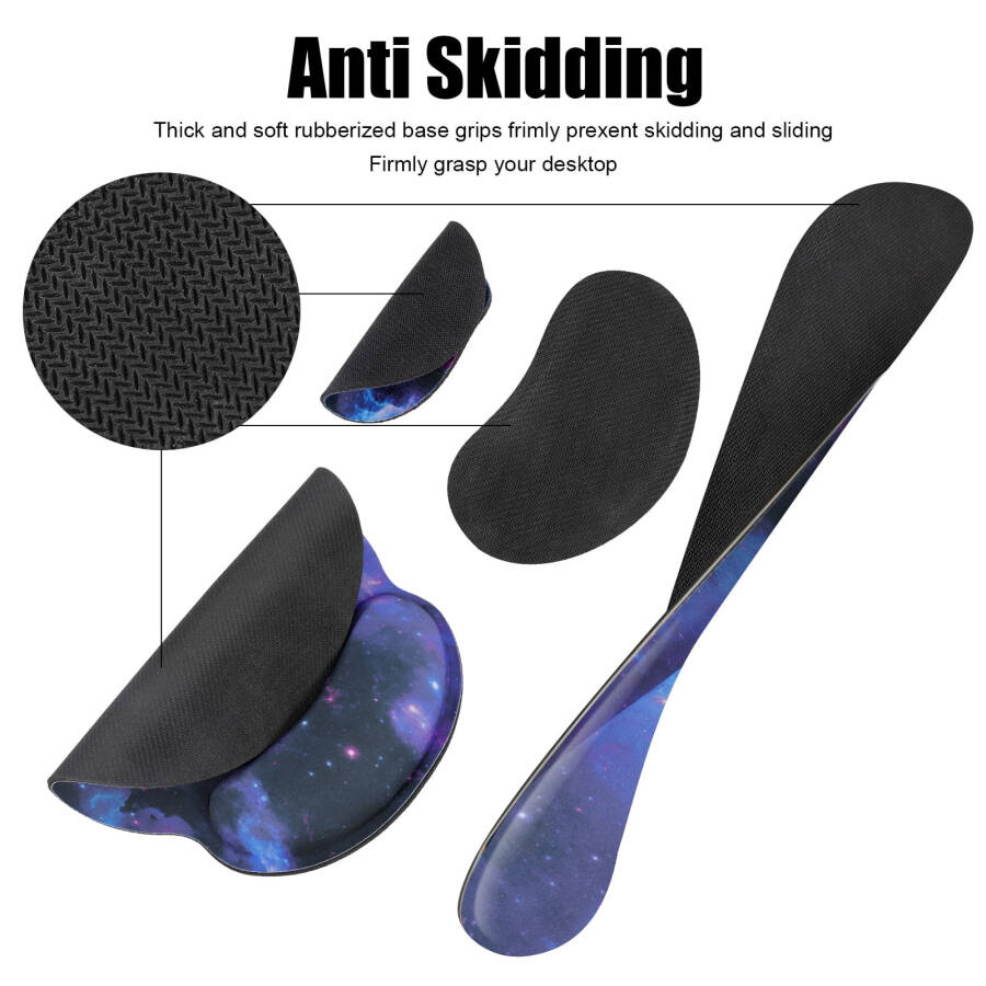 Sixwipe Ergonomic Mouse Pad with Wrist Rest, No Slip Keyboard Wrist Rest and Computer Wrist Support. Memory Foam Wrist Pad with Cup Coaster for Keyboard for Easy Typing and Hand Pain Relief. - 12