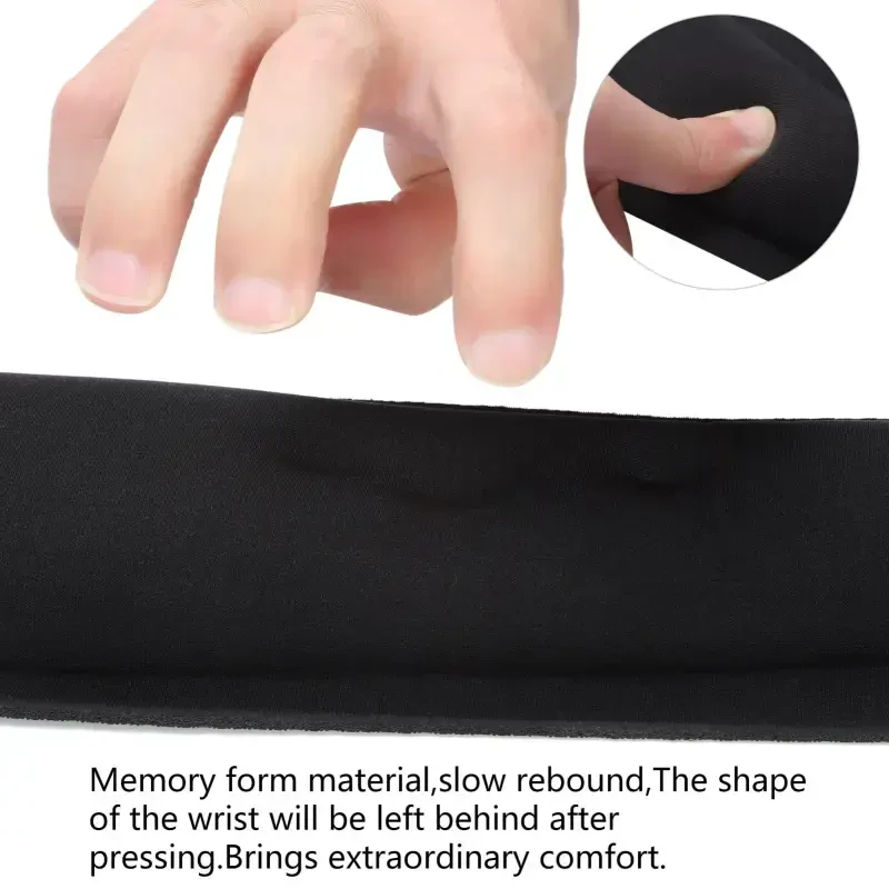sixwipe Ergonomic Mouse Pad with Wrist Rest, No Slip Keyboard Wrist Rest and Computer Wrist Support, Memory Foam Wrist Pad for Keyboard for Easy Typing and Hand Pain Relief-BLACK - 2