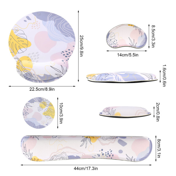 Sixwipe Ergonomik Mouse Pad, Bilek Destekli, Kaymaz Klavye Bilek Desteği ve Bilgisayar Bilek Desteği, Kolay Yazım ve El Ağrısını Gidermek İçin Hafıza Köpüğü Bilek Pedi ve Bardak Altlığı - 9
