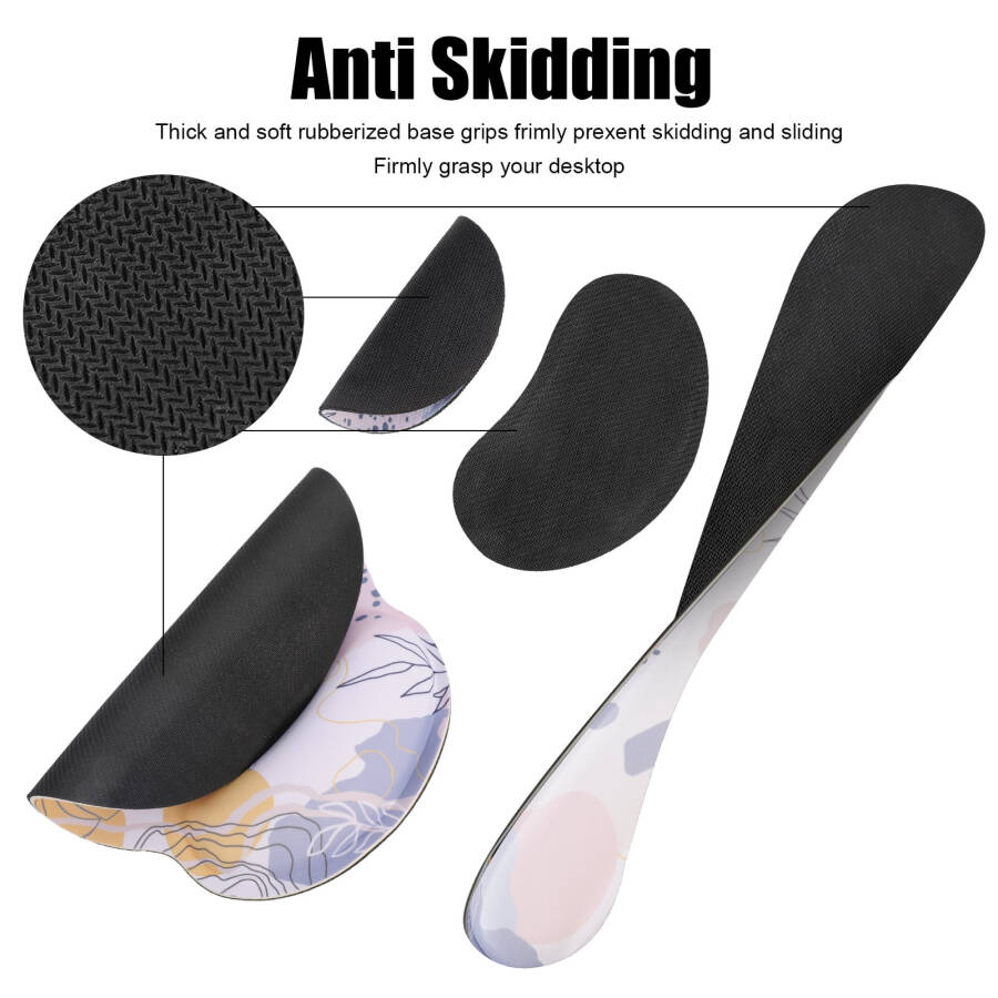 Sixwipe Ergonomik Mouse Pad, Bilek Destekli, Kaymaz Klavye Bilek Desteği ve Bilgisayar Bilek Desteği, Kolay Yazım ve El Ağrısını Gidermek İçin Hafıza Köpüğü Bilek Pedi ve Bardak Altlığı - 12