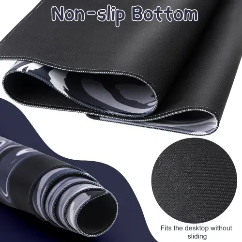 sixwipe Large Gaming Mouse Pad (XXL), Non Slip 35.4 x 15.7 inches Computer Pad for Desk, 3mm Thickened Big Rubber Base Mouse Mat with Stitched Edges for Work, Game, Office, Home- - 3