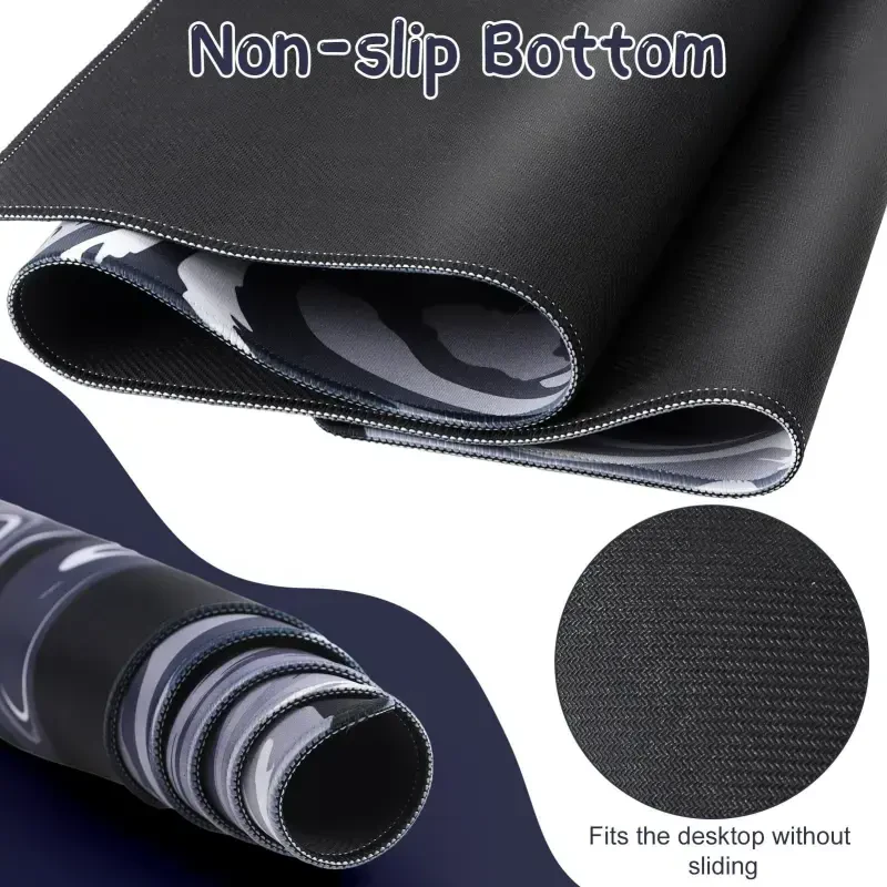 sixwipe Large Gaming Mouse Pad (XXL), Non Slip 35.4 x 15.7 inches Computer Pad for Desk, 3mm Thickened Big Rubber Base Mouse Mat with Stitched Edges for Work, Game, Office, Home- - 3