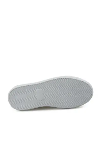 Siyah %100 Deri Dikişli Taban Lastikli Sneaker Ayakkabı - 4