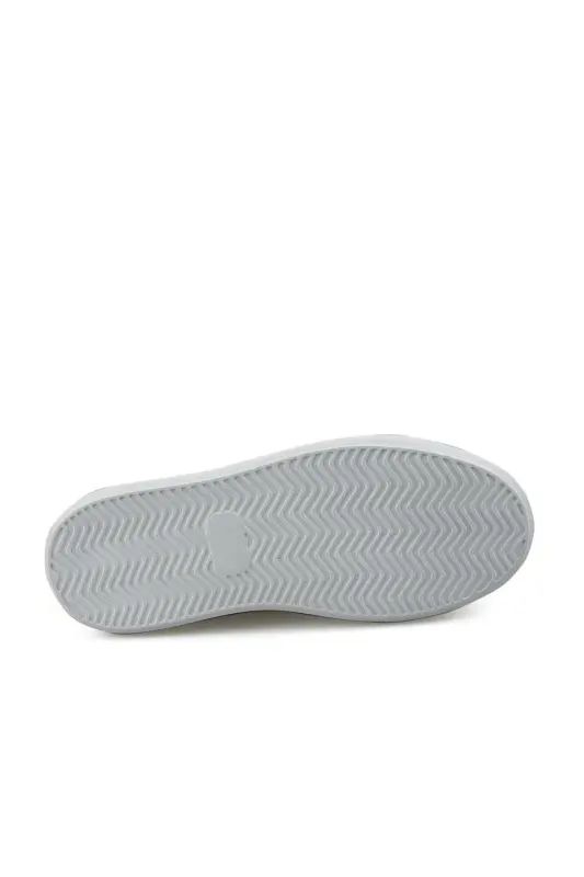 Siyah %100 Deri Dikişli Taban Lastikli Sneaker Ayakkabı - 4