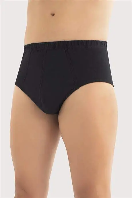 Siyah 6'lı Paket Erkek Külot %100 Pamuk Penye - 2