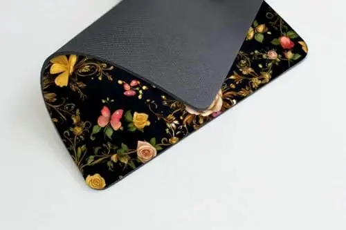 Black Gold Butterfly Mouse pad Customized Mousepad Non-Slip Rubber Base Mouse Pads for Computers Laptop Office Desk Accessories Mouse pad - 3