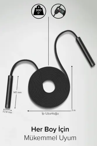 Atp-3000 Siyah Atlama İpi-SİYAH - PROFORCE (1)