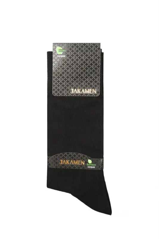 Siyah Bambu Tekli Soket Çorap - 1