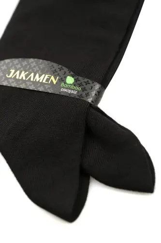 Siyah Bambu Tekli Soket Çorap - JAKAMEN (1)