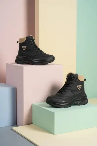 Siyah Bej Unisex Bot 0012123 - Siyah Bej 