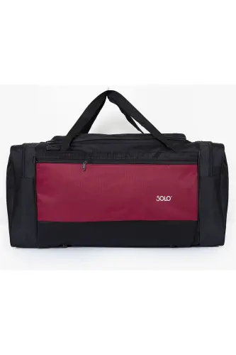 Siyah Bordo Battal Boy Seyahat Çantası 75 Cm-SİYAH BORDO - 3