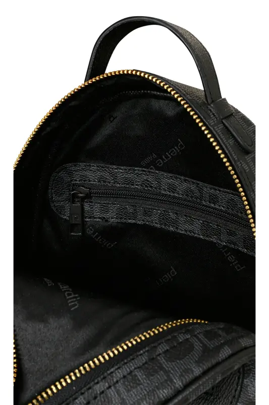 Siyah Büyük Alfabe Kadın Sırt Cantası 05PO22Y1541-Siyah - 4