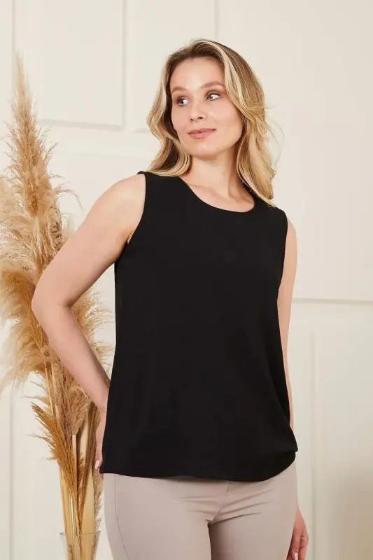 Siyah Büyük Beden Atlet - 1