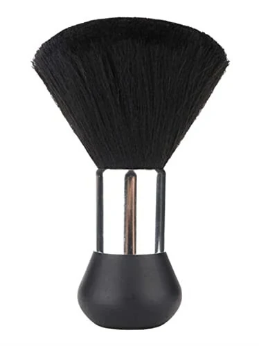 Black Large Barber Brush Neck Duster, Beomeen Soft Neck Brush for Hair Cutting, Neck Face Cleaning Hair Sweep Brushes Salon Tool 