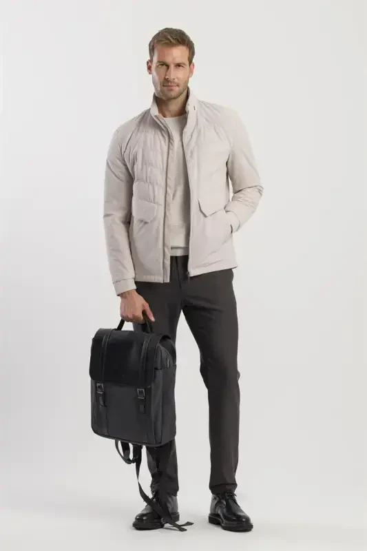 Siyah Casual Tokalı Sırt Çantası - JAKAMEN