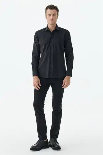 Siyah Çizgili Comfort Fit Gömlek - JAKAMEN (1)