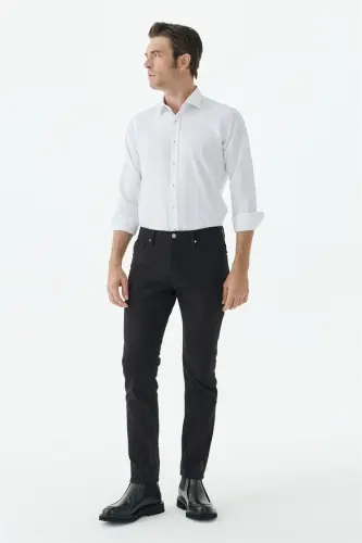 Siyah Comfort Fit 5 Cep Kanvas Pantolon - JAKAMEN (1)