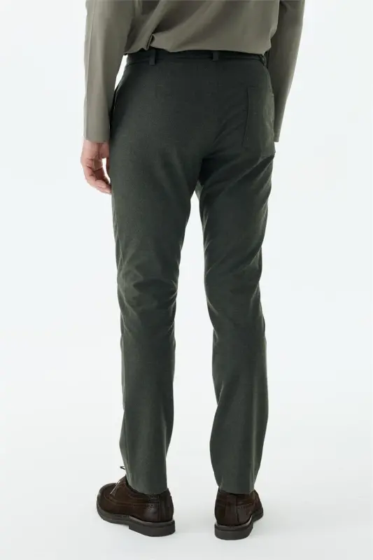 Siyah Comfort Fit Beli Lastikli Yan Cep Jogger Pantolon - 4