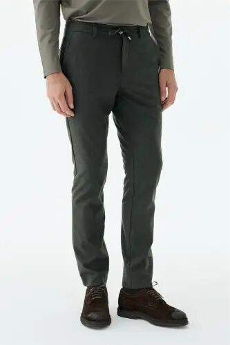 Siyah Comfort Fit Beli Lastikli Yan Cep Jogger Pantolon - JAKAMEN (1)