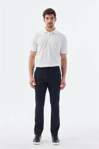 Siyah Comfort Fit Lastikli Spor Pantolon - 3