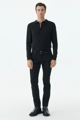 Siyah Comfort Fit Spor Pantolon - 1