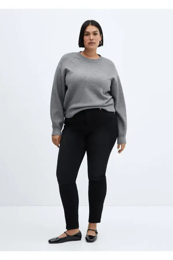 Siyah Denim Kadın Pantolon 67050291 - 7