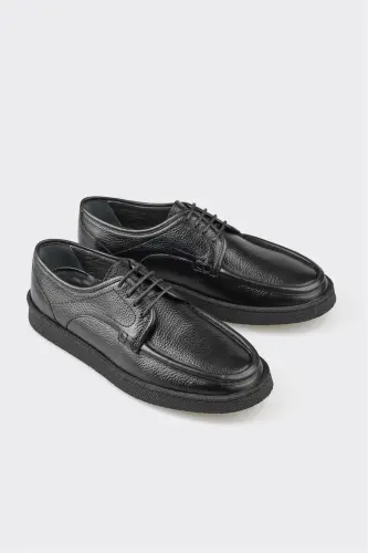 Siyah Deri Erkek Günlük Ayakkabı - Siyah - ELLE SHOES (1)