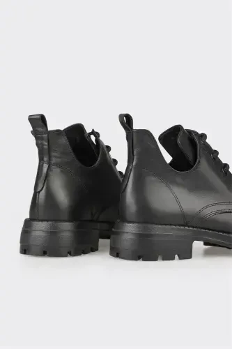 Siyah Deri Kadın Günlük Bot - 4