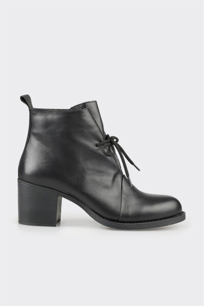 Siyah Deri Kadın Günlük Bot - Siyah - ELLE SHOES