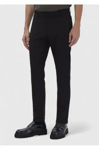 Siyah Düz Örme Jogging Fit Casual Pantolon - RAMSEY (1)