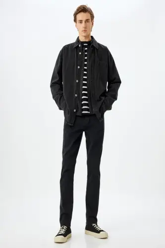 Siyah Erkek Jeans 5WAM40136ID - SİYAH - KOTON (1)