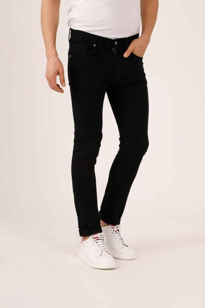 Siyah Erkek Regular Fit Düz Jean - 89919 - 10