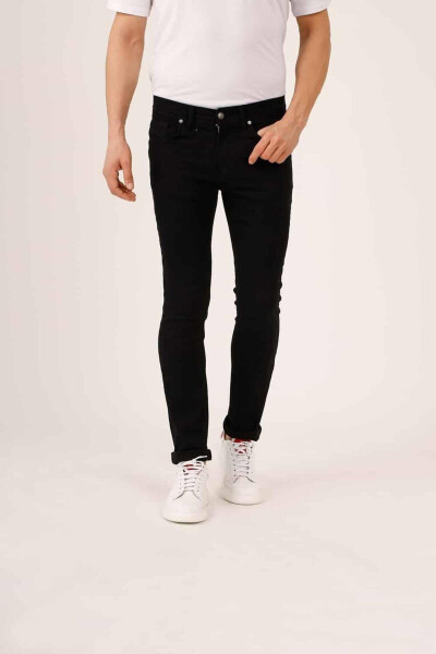 Siyah Erkek Regular Fit Düz Jean - 89919 - 1