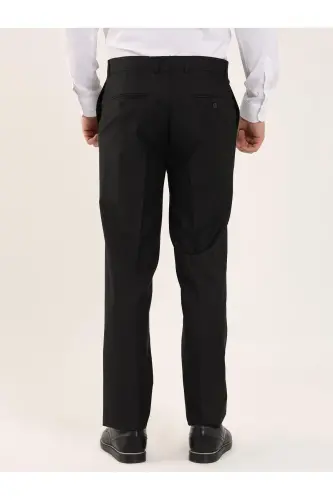 Siyah Erkek Regular Fit Düz Klasik Pantolon - 96875 - SİYAH - 5
