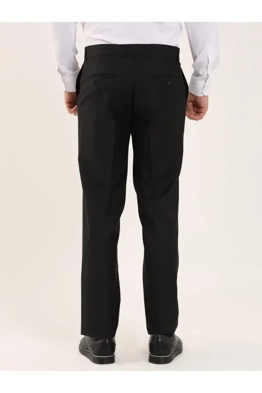 Siyah Erkek Regular Fit Düz Klasik Pantolon - 96875 - SİYAH - 5