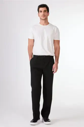 Siyah Erkek Regular Fit Düz Klasik Pantolon - 1