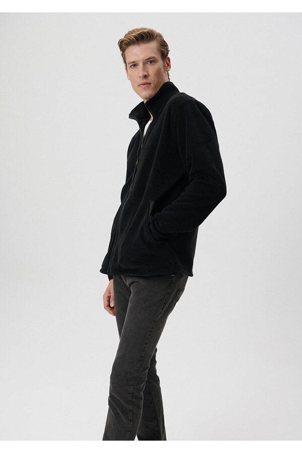 Fermuarlı Siyah Sweatshirt 0S10011-900 - 1