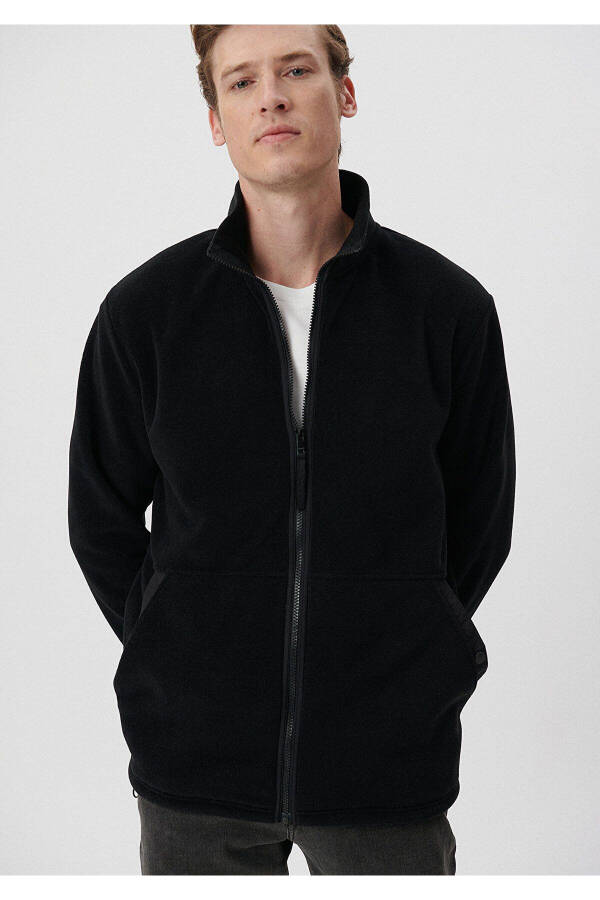 Fermuarlı Siyah Sweatshirt 0S10011-900 - 2