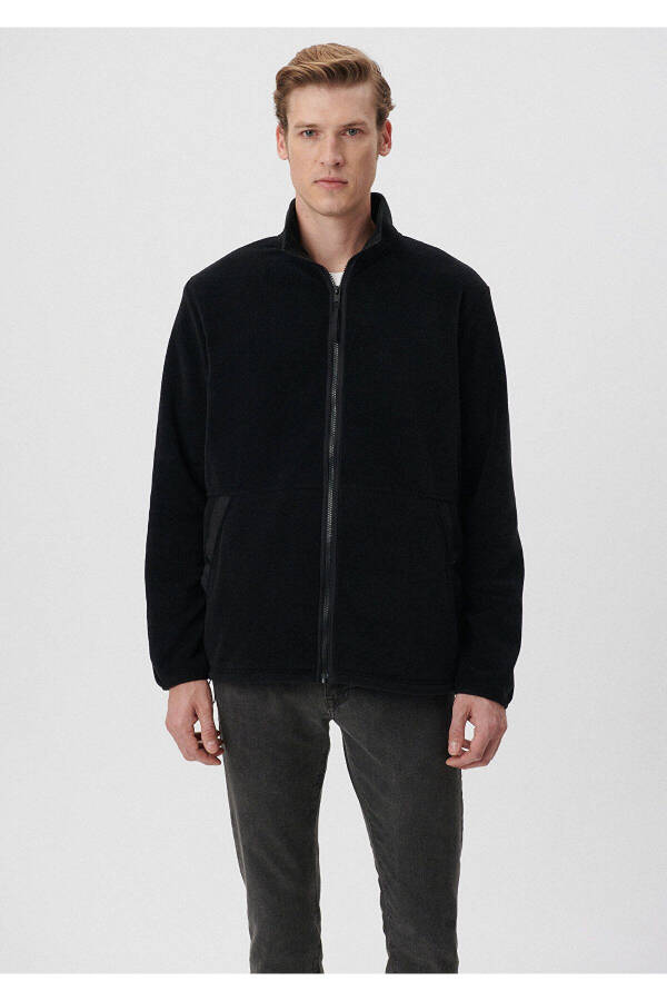 Fermuarlı Siyah Sweatshirt 0S10011-900 - 3