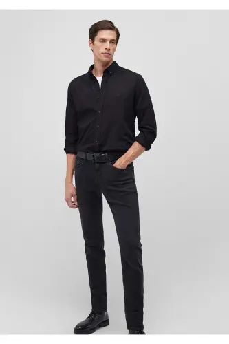 Siyah Gömlek Slim Fit / Dar Kesim 0211192-900-Siyah - 2