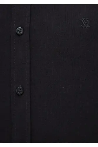 Siyah Gömlek Slim Fit / Dar Kesim 0211192-900-Siyah - 6