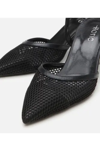 Siyah Kadın Fileli Stiletto-SİYAH - 4