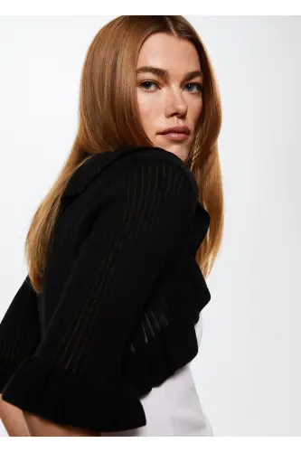 Siyah Kadın Hırka 37084392-Siyah - 3